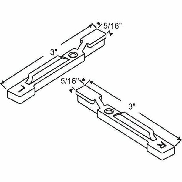 Strybuc Pivot Bar Set LH and RH 62-618A